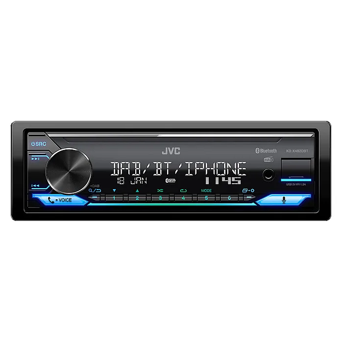 JVC KD-X482DBT Digital Media Receiver Digital Radio DAB+ / Bluetooth Compatibility