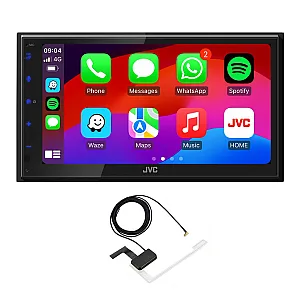 JVC KW-M695DBW 6.8" Wireless CarPlay / Android Auto Mirroring, DAB+ Tuner, USB, Bluetooth Car Stereo With Aerial