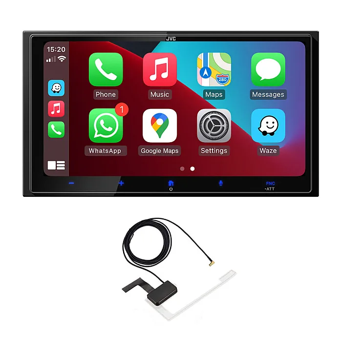 JVC KW-M795DBW 6.92" HD Wireless CarPlay / Android Auto Mirroring DAB+ Bluetooth Car Stereo With Aerial