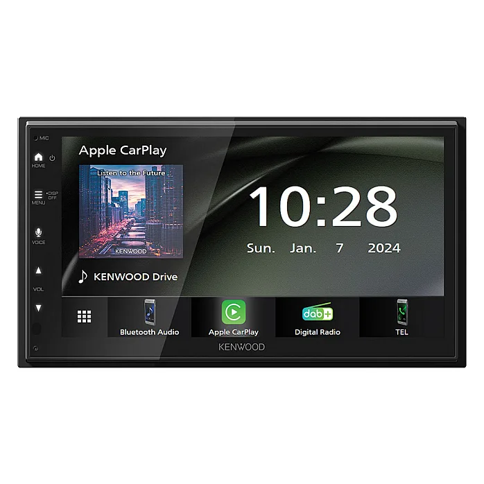 Kenwood DMX6523DABS 6.8" WSVGA Screen Wireless CarPlay / Android Auto, Mirroring, DAB+ Bluetooth Stereo