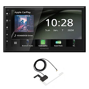 Kenwood DMX6523DABS 6.8" WSVGA Wireless CarPlay / Android Auto, Mirroring, DAB+ Bluetooth Stereo With Aerial