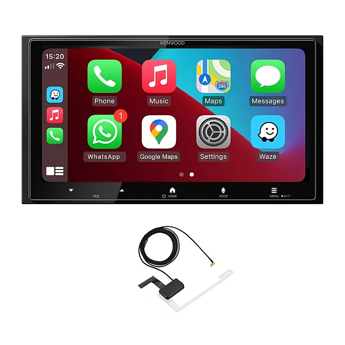 Kenwood DMX7525DABS 6.8” HD Wireless Apple CarPlay / Android Auto, Mirroring, DAB+ Stereo With Aerial