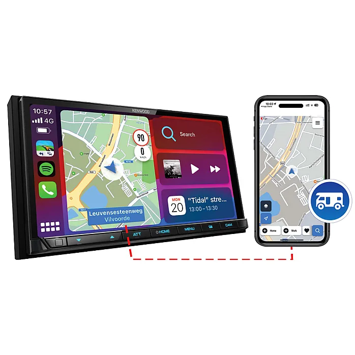 Kenwood DMX8021DABS CAMPER + Sygic GPS Navigation CarPlay / Android Auto Bluetooth Digital Media AV Receiver DAB+