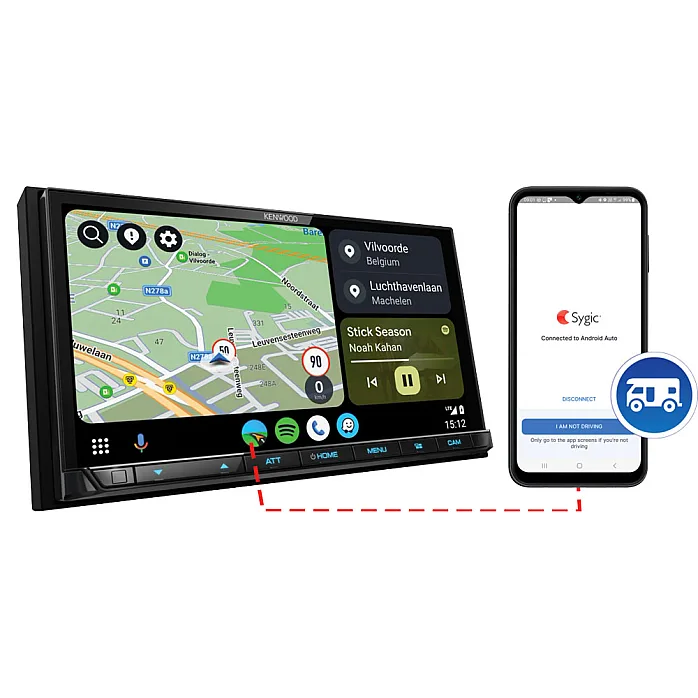 Kenwood DMX8021DABS CAMPER + Sygic GPS Navigation CarPlay / Android Auto Bluetooth Digital Media AV Receiver DAB+