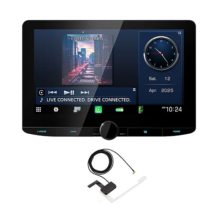 Kenwood DMX9724XDS-C Campervan Navigation 10.1" DAB+ Wireless CarPlay / Android Auto Bluetooth Stereo With Aerial
