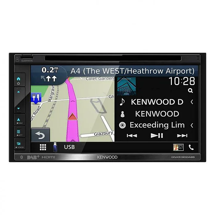Kenwood DNX5190DABS 6.8” GPS CD Player, Bluetooth, DAB Radio, Apple CarPlay Android Auto
