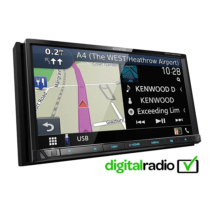 Kenwood DNX7190DABS 7" CarPlay / Android Auto USB, CD / DVD, Bluetooth, GPS, DAB+ Car Stereo