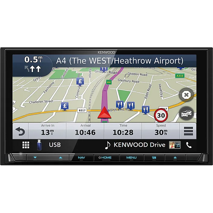 Kenwood DNX9190DABS 6.8” AV-Receiver/Navigation System WiFi & DAB Radio Built-in With Aerial