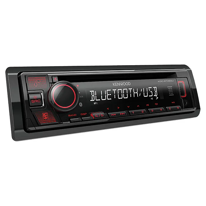 Kenwood KDC-BT460U Single Din Car Multimedia Stereo Receiver USB AUX-In CD Bluetooth