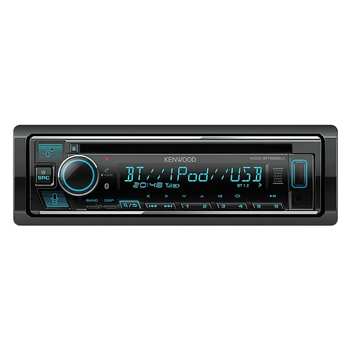 Kenwood KDC-BT665U Single Din CD Media Receiver USB, CD, FLAC, MP3 Bluetooth, Amazon Alexa Car Stereo