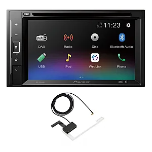 Pioneer AVH-A240DAB Double Din CD DVD MP3 DAB Bluetooth Stereo With Aerial