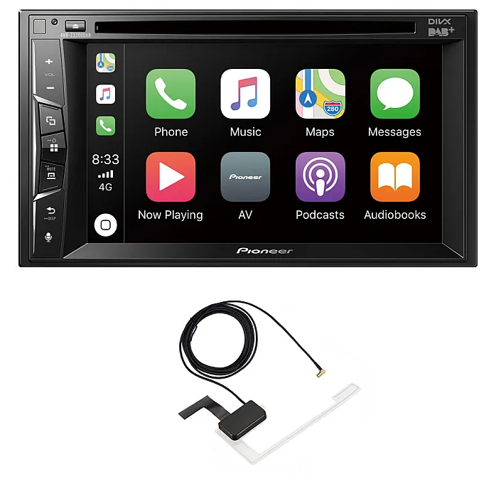Pioneer AVH-Z3200DAB Car CD DVD Player 6.2" Screen Bluetooth Apple Carplay, DAB+ Digital Radio With Aerial
