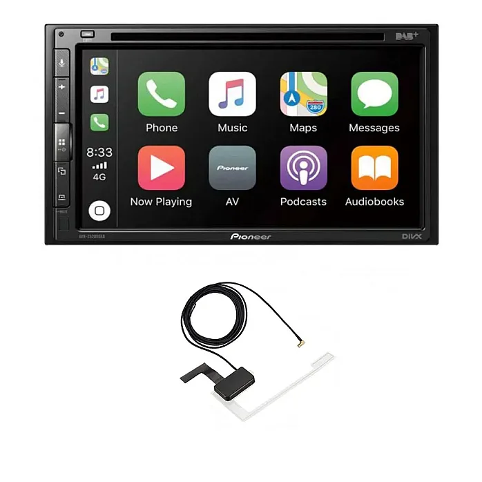 Pioneer AVH-Z5200DAB 6.8" CD/DVD USB, Apple CarPlay Android Auto DAB Stereo With Aerial