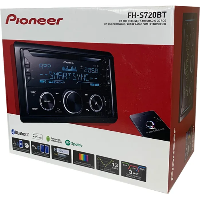 Pioneer FH-S720BT Double Din Car Stereo with Built In Bluetooth USB AUX Player
