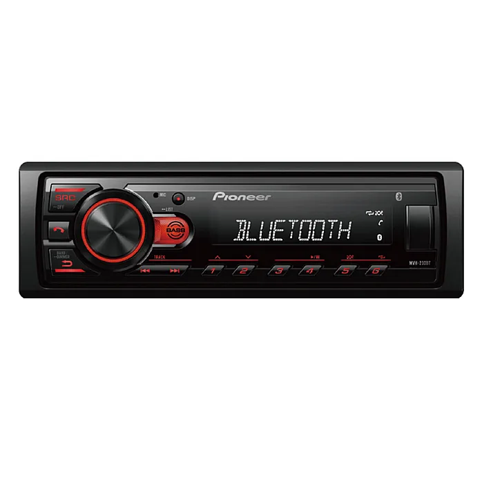 Pioneer MVH-230BT Mechless Single Din Short Chassis Bluetooth, USB, FM/AM, RDS tuner, USB Car Stereo