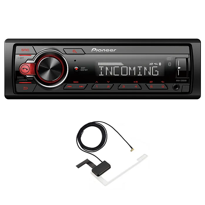 Pioneer MVH-330DAB Mechless DAB+ Bluetooth USB Compatible with Android Devices With Aerial