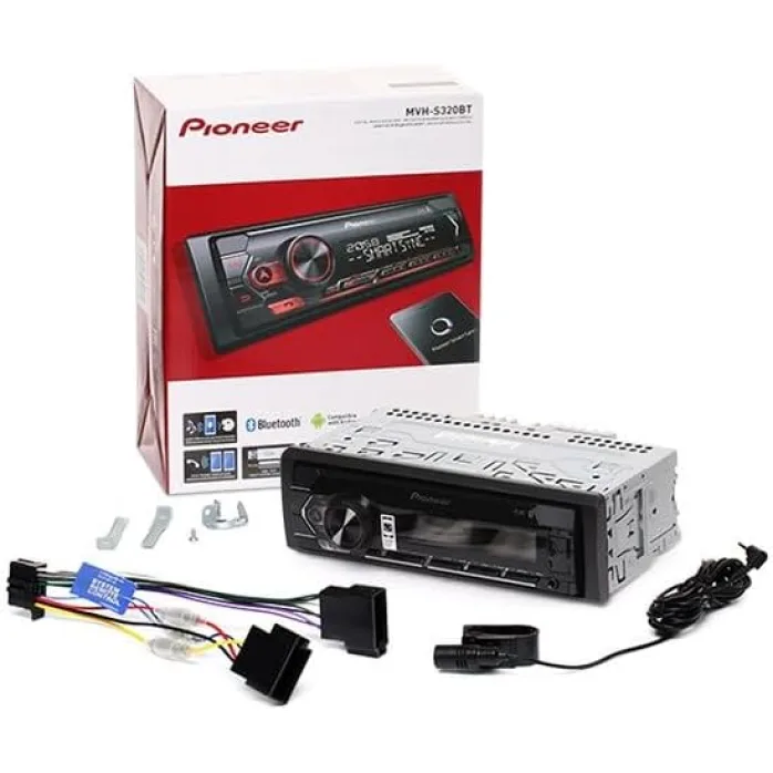 Pioneer MVH-S320BT Mechless Stereo with Bluetooth USB and Spotify For Android Devices