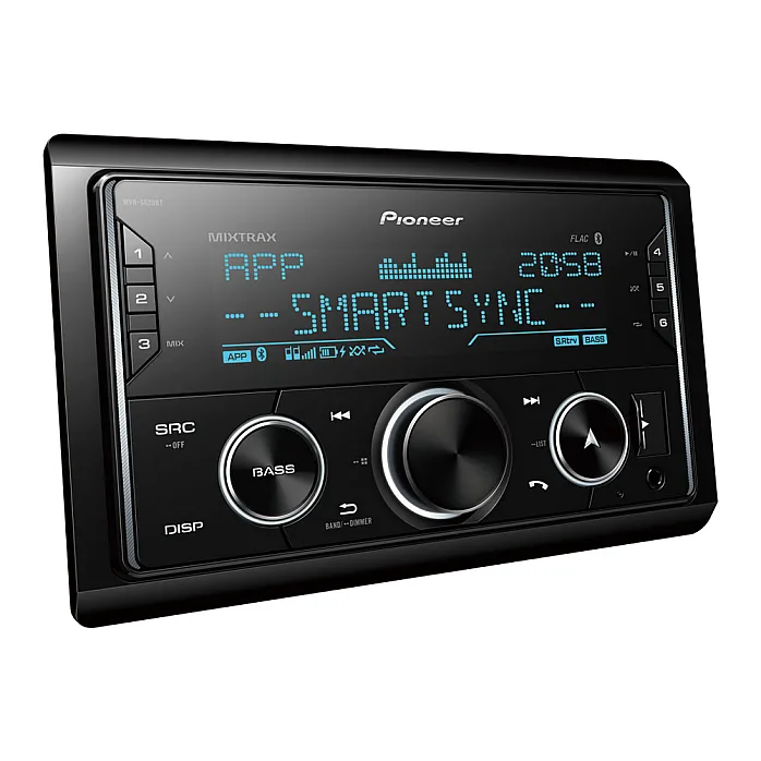 Pioneer MVH-S620BT Mechafree Double Din Car Stereo Bluetooth, USB, AUX, Spotify, FLAC, Smart Sync App