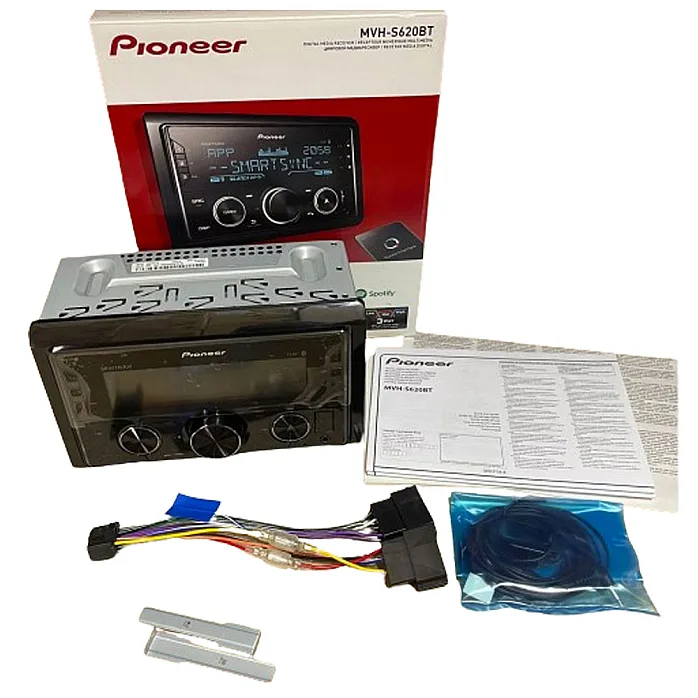 Pioneer MVH-S620BT Mechafree Double Din Car Stereo Bluetooth, USB, AUX, Spotify, FLAC, Smart Sync App