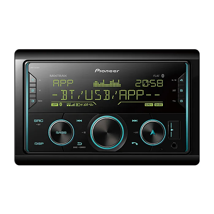 Pioneer MVH-S620BT Mechafree Double Din Car Stereo Bluetooth, USB, AUX, Spotify, FLAC, Smart Sync App