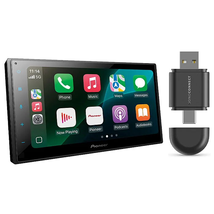 Pioneer SPH-DA150BT 6.8" Wired Apple CarPlay / Android Auto Bluetooth Stereo + Wireless Adaptor