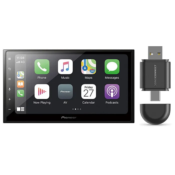 Pioneer SPH-DA250DAB 6.8" Double Din Stereo Apple CarPlay Android Auto Bluetooth DAB + Wireless Adaptor