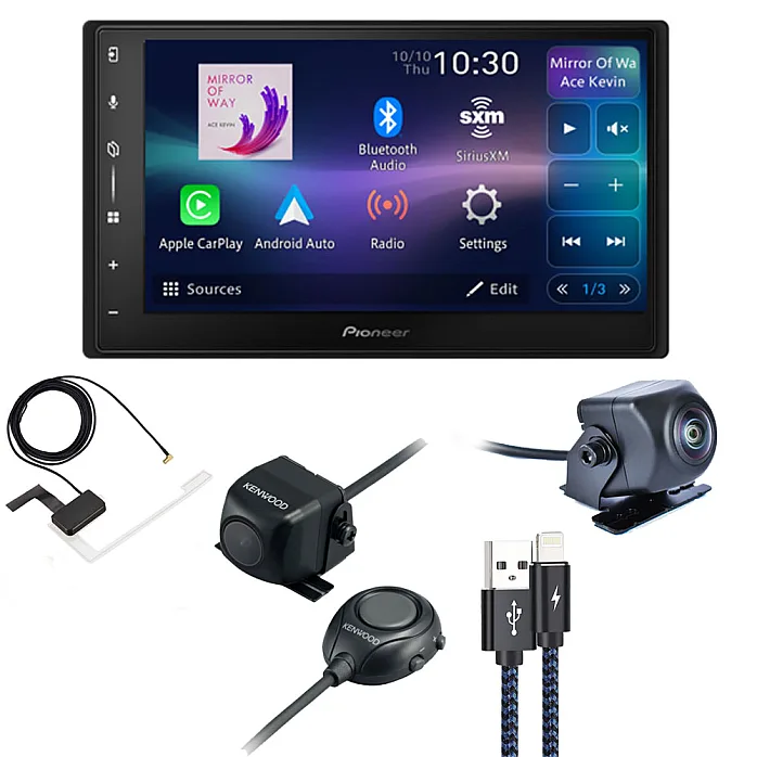 Pioneer SPH-DA77DAB 6.8" WVGA Screen Wireless Android Auto/ CarPlay DAB Bluetooth Car Stereo Upgrade Pack