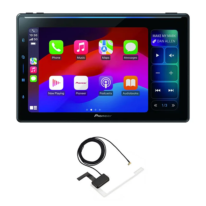 Pioneer 10.1" Floating Screen Wireless CarPlay / Android Auto Bluetooth DAB+ Digital Radio For Single Din Fit With Aerial