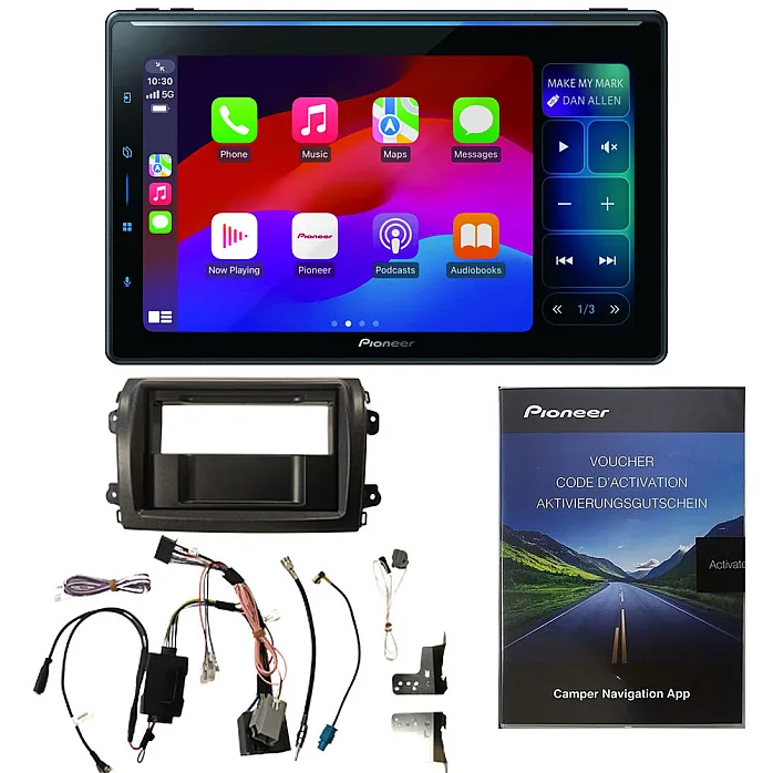 Pioneer SPH-EVO107DAB-C-D8 10.1" Floating Screen Stereo Wireless Apple CarPlay / Android Auto For Fiat Ducato and Camper Van