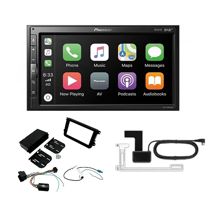 Pioneer SPH-EVO62DAB 6.8" CarPlay Android Auto DAB Stereo Upgrade Kit for VW T6