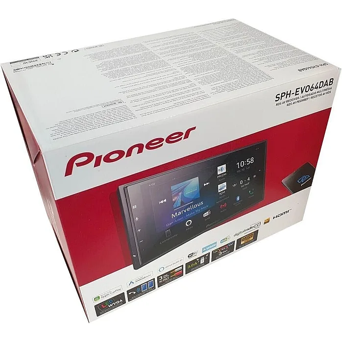 Pioneer SPH-EVO64DAB 6.8” Wireless Android Auto / Wireless Carplay / Dab / Bluetooth 