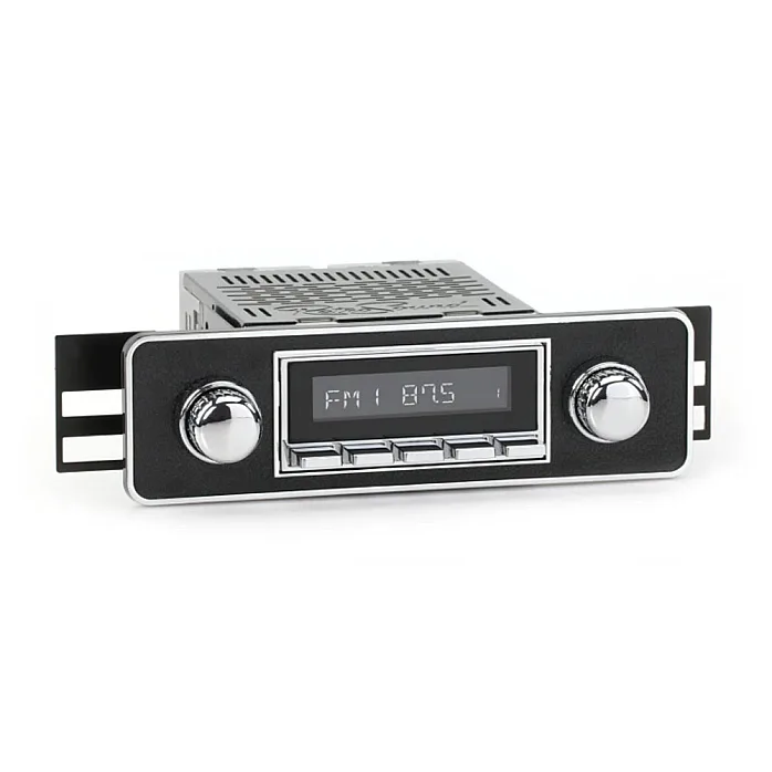RetroSound RSM1B-ESC Motor 1 BT Euro Style Chrome Bluetooth, AM/FM, Aux, Car Stereo