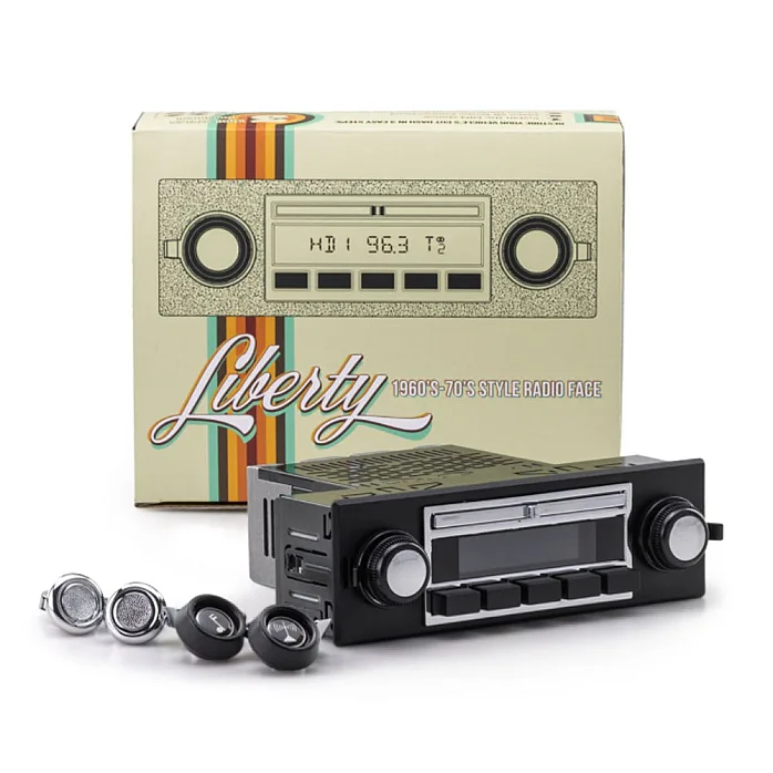 RetroSound RSM1B-L Motor 1 BT Liberty Bluetooth, AM/FM, Aux, Car Stereo