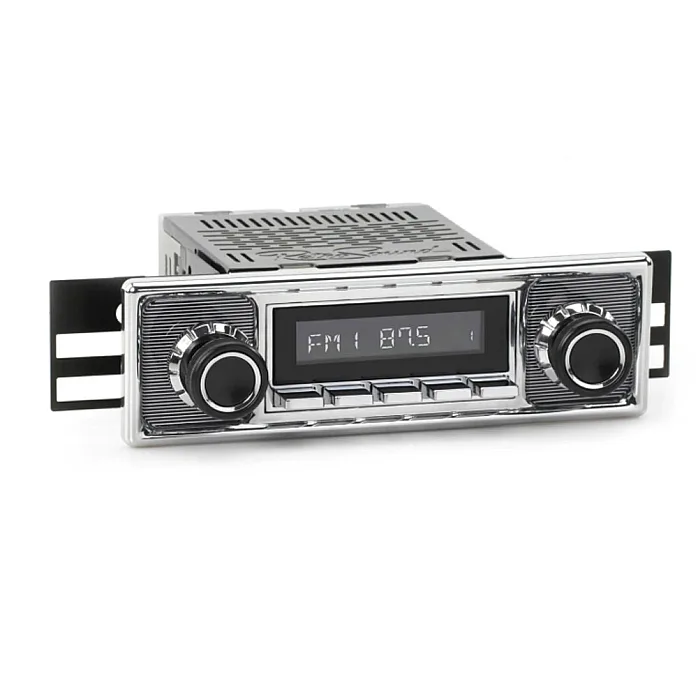 RetroSound RSM1B-PC Motor 1 BT Pinstripe & Chrome Bluetooth, AM/FM, Aux, Classic Car Stereo