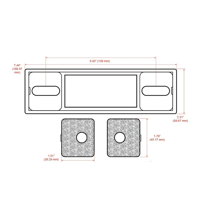 RetroSound RSM1D-BPC Motor 1DAB Pebble & Chrome Bluetooth, DAB+, Aux, AM/FM Car Stereo With Aerial