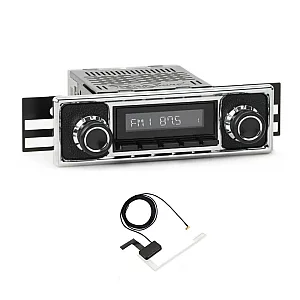 RetroSound RSM1D-BPC Motor 1DAB Pebble & Chrome Bluetooth, DAB+, Aux, AM/FM Car Stereo With Aerial