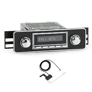 RetroSound RSM1D-ESC Motor 1DAB Euro Style Chrome DAB+, Bluetooth, Aux, AM/FM, Car Stereo With Aerial