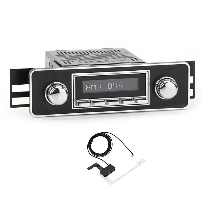 RetroSound RSM1D-ESC Motor 1DAB Euro Style Chrome DAB+, Bluetooth, Aux, AM/FM, Car Stereo With Aerial
