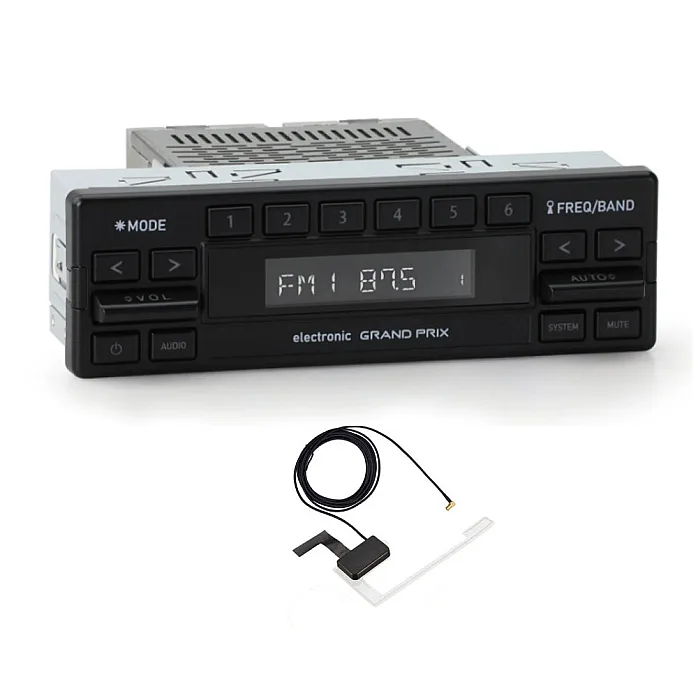 RetroSound RSM1D-GP Motor 1DAB Grand Prix DAB+, Bluetooth, Aux, AM/FM, Car Stereo With Aerial