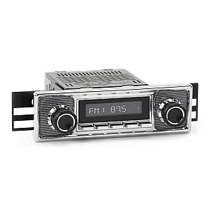 RetroSound RSM2B-PC Motor 2 BT Pinstripe & Chrome Bluetooth, USB, AM/FM, iPod / iPhone Car Stereo