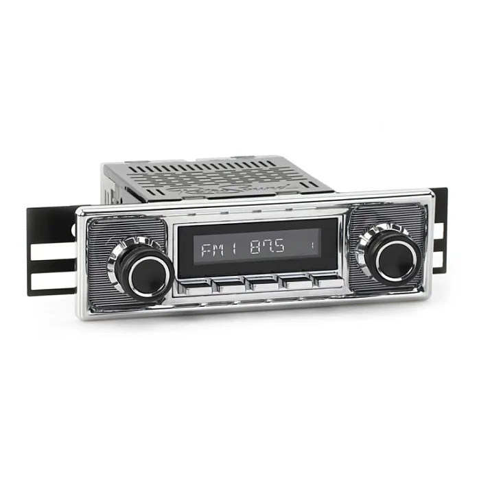 RetroSound RSM2B-PC Motor 2 BT Pinstripe & Chrome Bluetooth, USB, AM/FM, iPod / iPhone Car Stereo