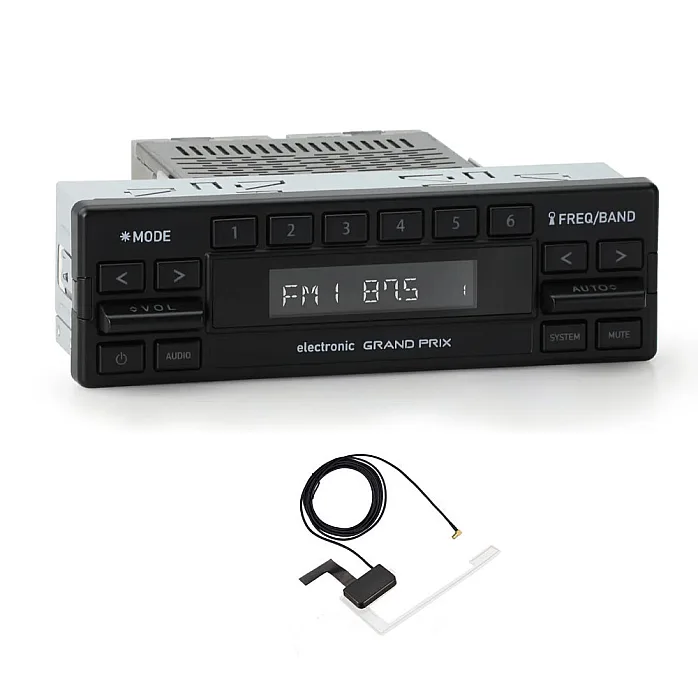 RetroSound RSM4D-GP Motor 4 DAB Grand Prix AM/FM, Bluetooth, DAB+ 1980's Classic Car Stereo With Aerial