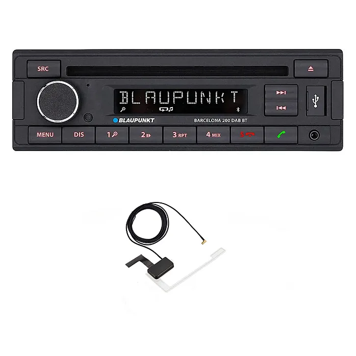 Blaupunkt Barcelona 200DAB BT Retro CD/MP3 Car Stereo DAB Bluetooth USB Aux In Player With Aerial