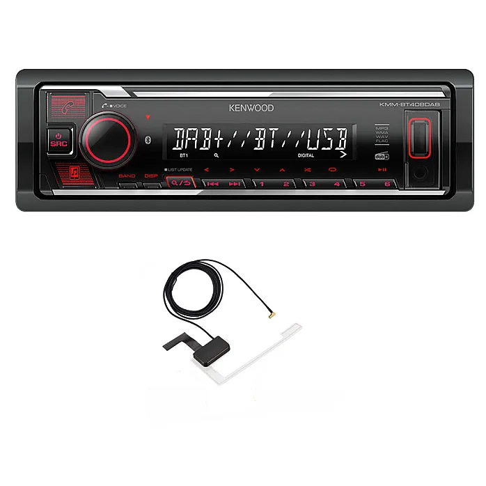 Kenwood KMM-BT408DAB MP3 Car Stereo DAB Bluetooth USB iPod AUX-In Player