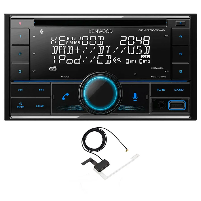 Kenwood DPX-7300DAB CD/MP3 Car Stereo With DAB Bluetooth USB Alexa Ready