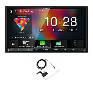 Kenwood DMX8021DABS CarPlay Android Auto Digital Media AV Receiver Bluetooth DAB+ Digital Radio With Aerial