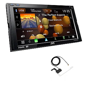 JVC KW-M875DBW Digital Media Receiver USB Bluetooth Wireless Apple CarPlay Android Auto With Aerial