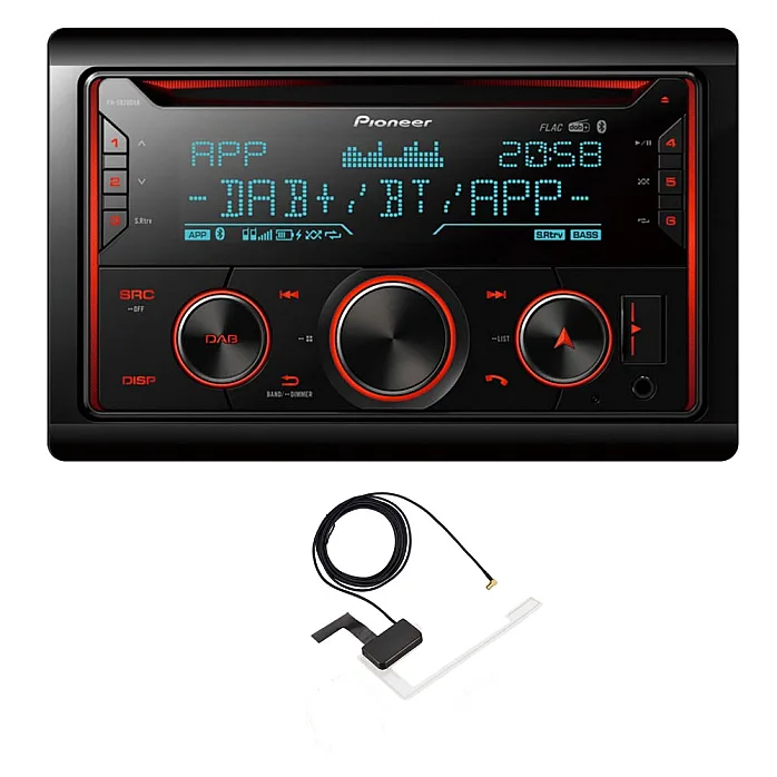 Pioneer FH-S820DAB Double Din Car CD Tuner with Bluetooth Spotify USB DAB Digital Radio With Aerial