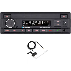 Blaupunkt Valencia 200DAB BT Car Stereo DAB Radio Bluetooth USB AUX Retro OEM Look With Aerial