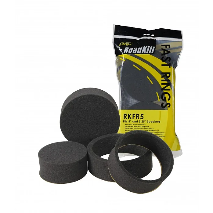 Stinger Roadkill RKFR5 Fast Rings 5" 5.25" Speaker Foam Sound Absorber Kit